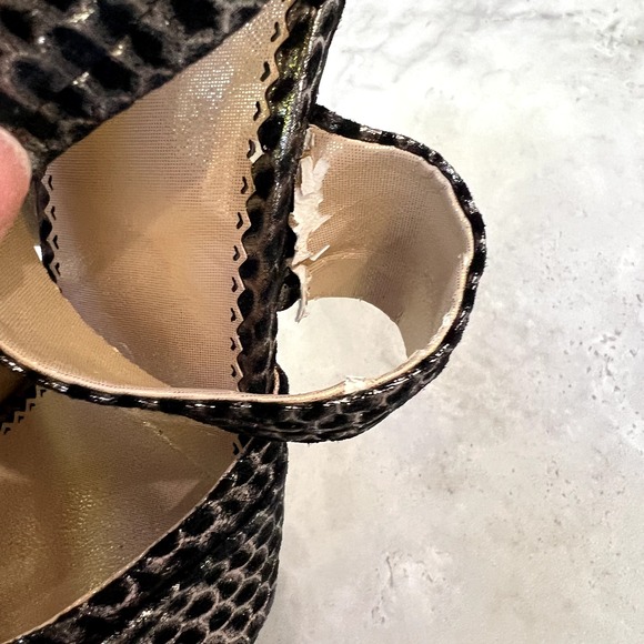 Poetic License Force Of Nature Womens Black Leather High Heel Sandals Size 9.5 - Picture 7 of 8